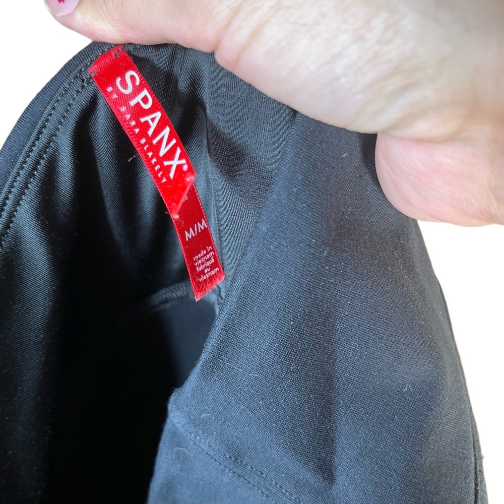Spanx Black Leggings‎ Mid Rise Stretch Ponte Chic - Picture 7 of 9